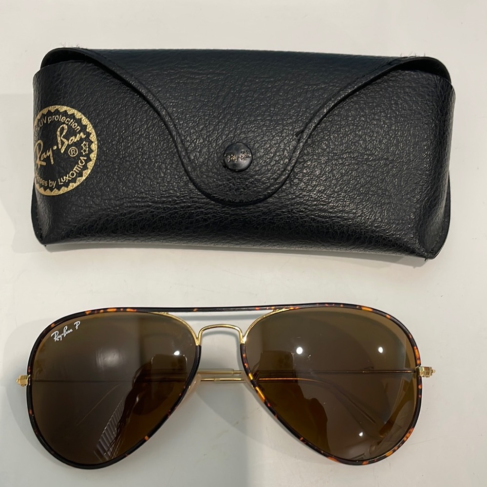 Ray-Ban Aviator polarized Leopard sunglasses